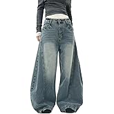 OTEEGX Barrel Baggy Jeans for Women Men Wide Leg Low Rise Jeans Loose Oversized Boyfriend Pants Aesthetic Clothes