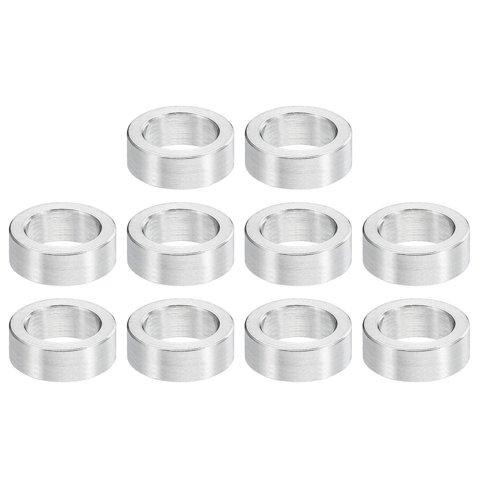 PATIKIL M8 Stainless Steel Spacers, 10Pcs Metal Spacer Stainless Steel 8.2mm ID x 12mm OD x 5mm L Stainless Steel Spacer Screw Standoff for 5/16" or M8 Screw — image 1