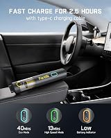 Fanttik Slim V8 Apex Car Vacuum 19000Pa 2 Modes Type-C Charge 4-in-1 view 4