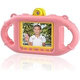 iMoway Kids Camera, Waterproof Camera with Underwater Pouch and Silicone Handles for Girls Ages 3-12 - 1080p Selfie Camera wi
