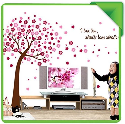 Insunte (TM) home decor decals Poster house Sticker Removable vinyl wall stickers Peach Tree large Wall paster for kids rooms
