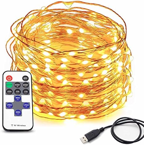 100 Led Light r12 Button Remote Usb Copper Wire Decorative Lamp Line For Christmas, Yard Decoration, Outdoor Decoration, Window Display, Party Decoration Waterproof Led Lamp String