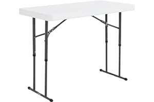 Lifetime Commercial Height Adjustable Folding Utility Table, 4-Foot