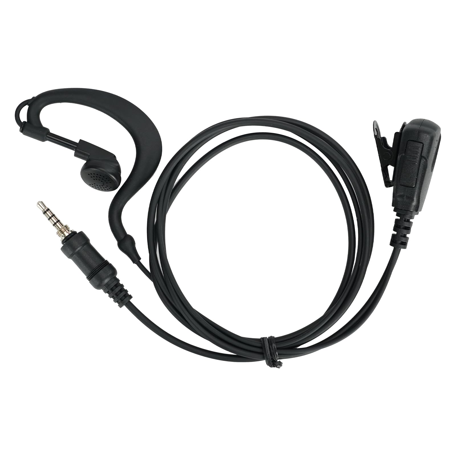 Retevis Walkie Talkie Earpiece 1 pin 3.5mm, Security Headset with Microphone, G Shape Earhook Earpiece with PTT Compatible RM01/RT55/RA26 (1pcs)