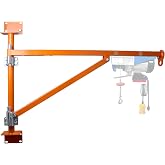 Wall Mount Jib Crane, Hoist Support Arm with 180&deg;Swing, Electric Scaffolding Lift, Hoist Bracket, All Steel Construction 660LBS Capacity, Electric Hoist Holder Swing Arm with Pole, for Electric Hoist