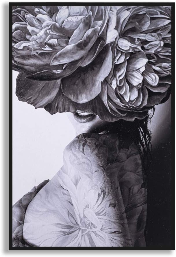 Amazon Com Motini Woman Canvas Prints Body Painting Artwork Black