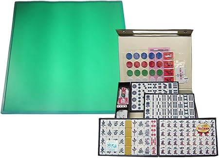 Amazon 麻雀牌 水仙 ジョイフルマット 麻雀牌 水仙 と麻雀マット ジョイフルマット のセット 麻雀 おもちゃ