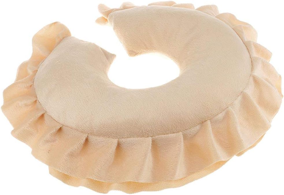 KODORIA U Shaped Neck Cushion Spa Salon Massage Table Cradle Face Pillow Neck Head Cushion Travel Flight Neck Pad - Light Brown: Kitchen & Dining