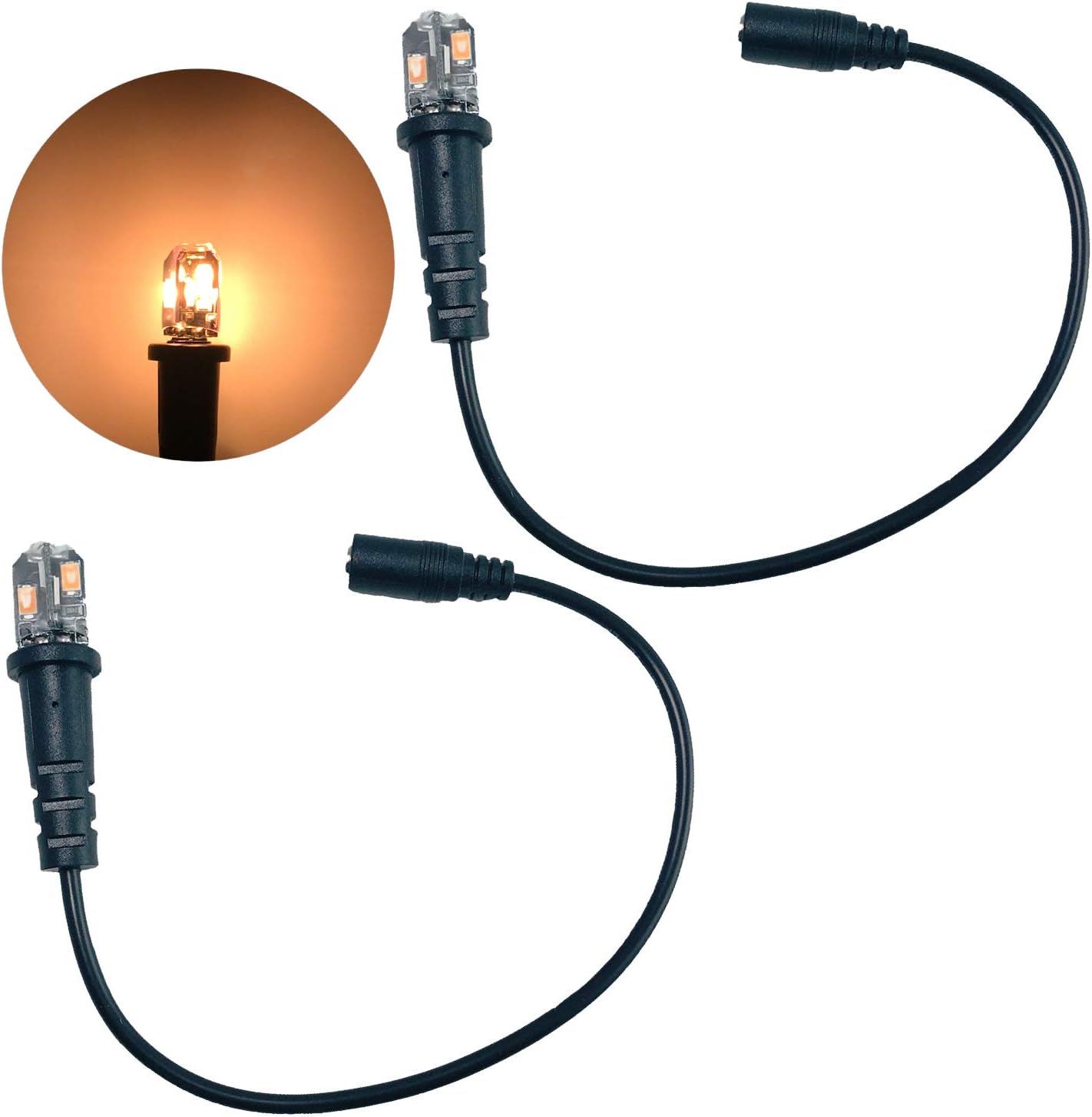 Candle Light Led Bulb and Socket Video Film Lights Warm 1775K Color Temperature 2 Pack 12 Volt DC