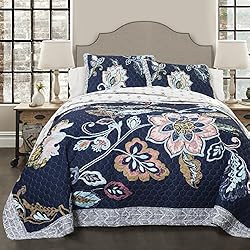 Lush Decor Aster Quilt Flower Pattern Reversible 3