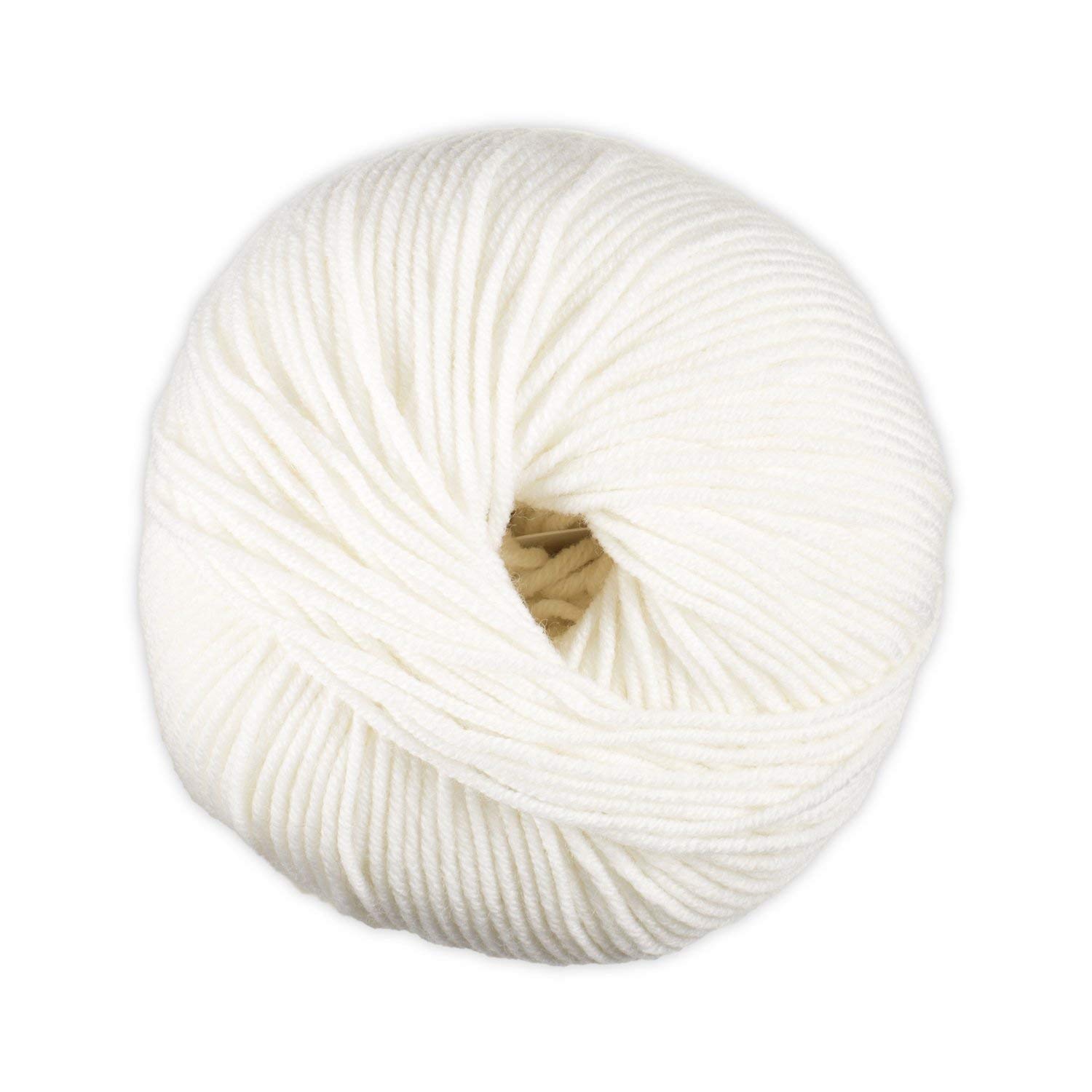 DMC Woolly Merino Yarn, Colour (01), White, 50g