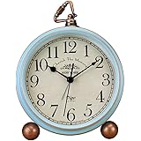 Amazon Com Number One Classic Retro Alarm Clock Red Vintage Non Ticking Table Desk Small Alarm Clock Battery Operated Silent Quartz Movement Hd Glass For Bedroom Living Room Indoor Decoration Home Kitchen