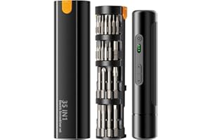 PACOVY Electric Screwdriver Cordless, Power Screwdriver Set with 3 Torque Settings, 1500mAh Battery, 33 Magnetic Bits, LED Light, Rechargeable Tool for Furniture and Household Repairs