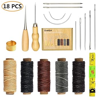 SIMPZIA 18 Pieces Leather Craft Tools