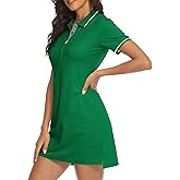 YSENTO Women Tennis Dress Short Sleeve UPF 50+ Activewear Athletic Polo Golf Dresses
