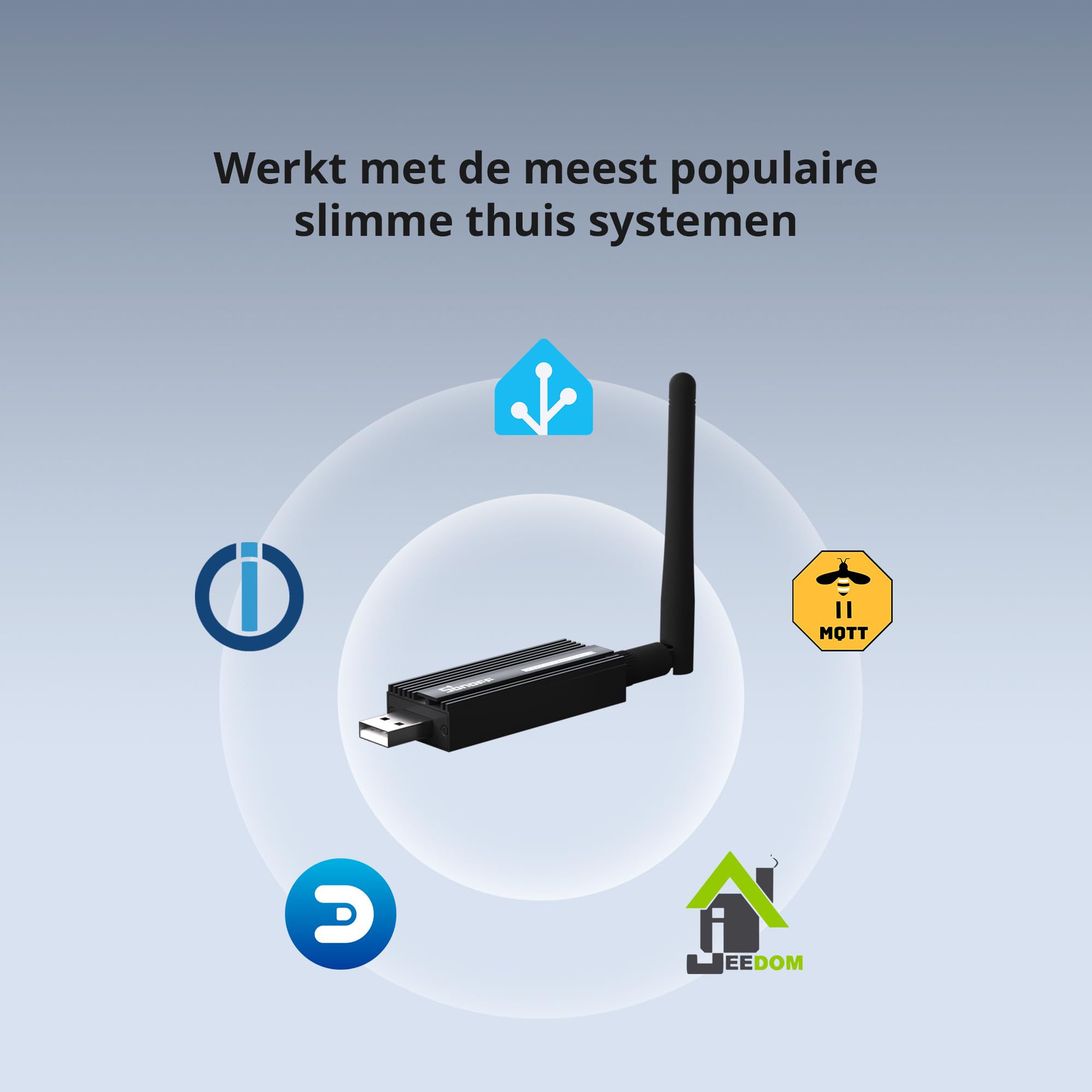 SONOFF Zigbee 3.0 USB Dongle Plus,Zigbee Gateway TI CC2652P + CP2102N Zigbee USB Stick,Zigbee Hub für ZHA in Home Assistant or Zigbee2MQTT,Open HAB etc. 5