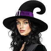 LOKIPA Halloween Witch Hat, Wizard Hat for Adults Novelty Cosplay Accessories for Halloween Costume Party