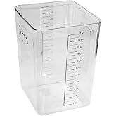 Rubbermaid Commercial Products Space Saving Square Food Storage Container 22 Quart Clear for Kitchen/Sous Vide/Meal Prep