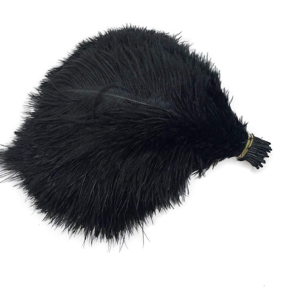 Photo 1 of Sowder 50pcs Natural 8-10inch(20-25cm) Ostrich Feathers Home Wedding Decoration(Black)