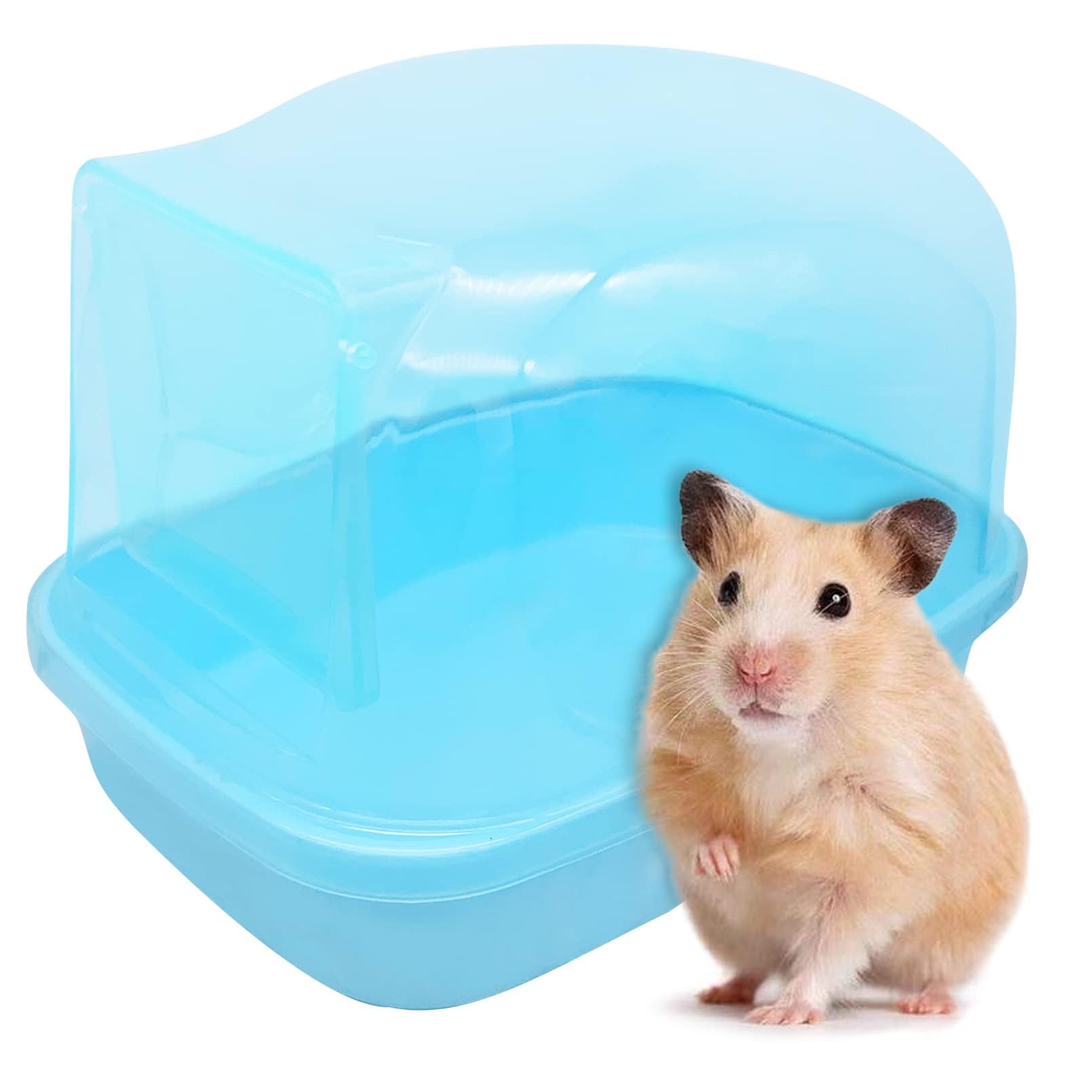 Hamiledyi Dwarf Chinchilla Sand Bath House,Syrian Hamster Sauna Room Plastic Small Animals Dust Bathroom Toilet for Hamster Gerbil Hedgehog Squirrel Totoro