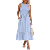 Ramy Brook Women's Audrey Sleeveless Midi Dress, Misty Blue, Small at  Amazon Women's Clothing store