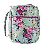 Lexington Floral 8 x 10.5 Inch Polyester Zippered Bible Cover Case with Handle