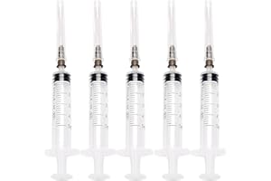Xuanda 5ml/cc Syringes Individually Wrapped for Industrial, Scientific, Measuring, Pet Feeding (50 Pack)
