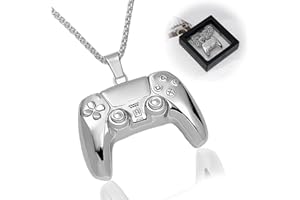 Merouk lced Out Game Controller Pendant, Cool Style Hip Hop Chain Necklace for Boys, Girls, Men, Women and Friends