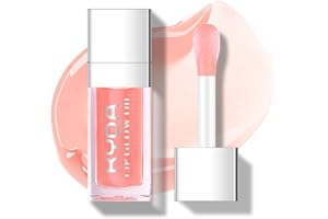 KYDA Hydrating Lip Glow Oil, Moisturizing Lip Oil Glossy Transparent Plumping Lip Gloss, Tinted Lip Oil for Lip Care and Dry Lips, by Ownest Beauty-Pink