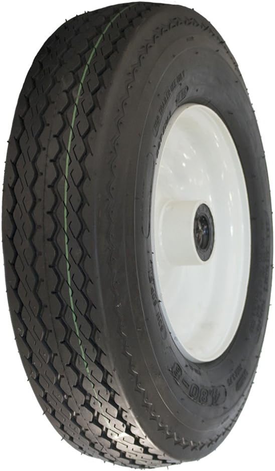 MARASTAR 80151-LS 4.80-8 LRB Trailer Log Splitter Replacement TIRE Assembly, 1 Pack
