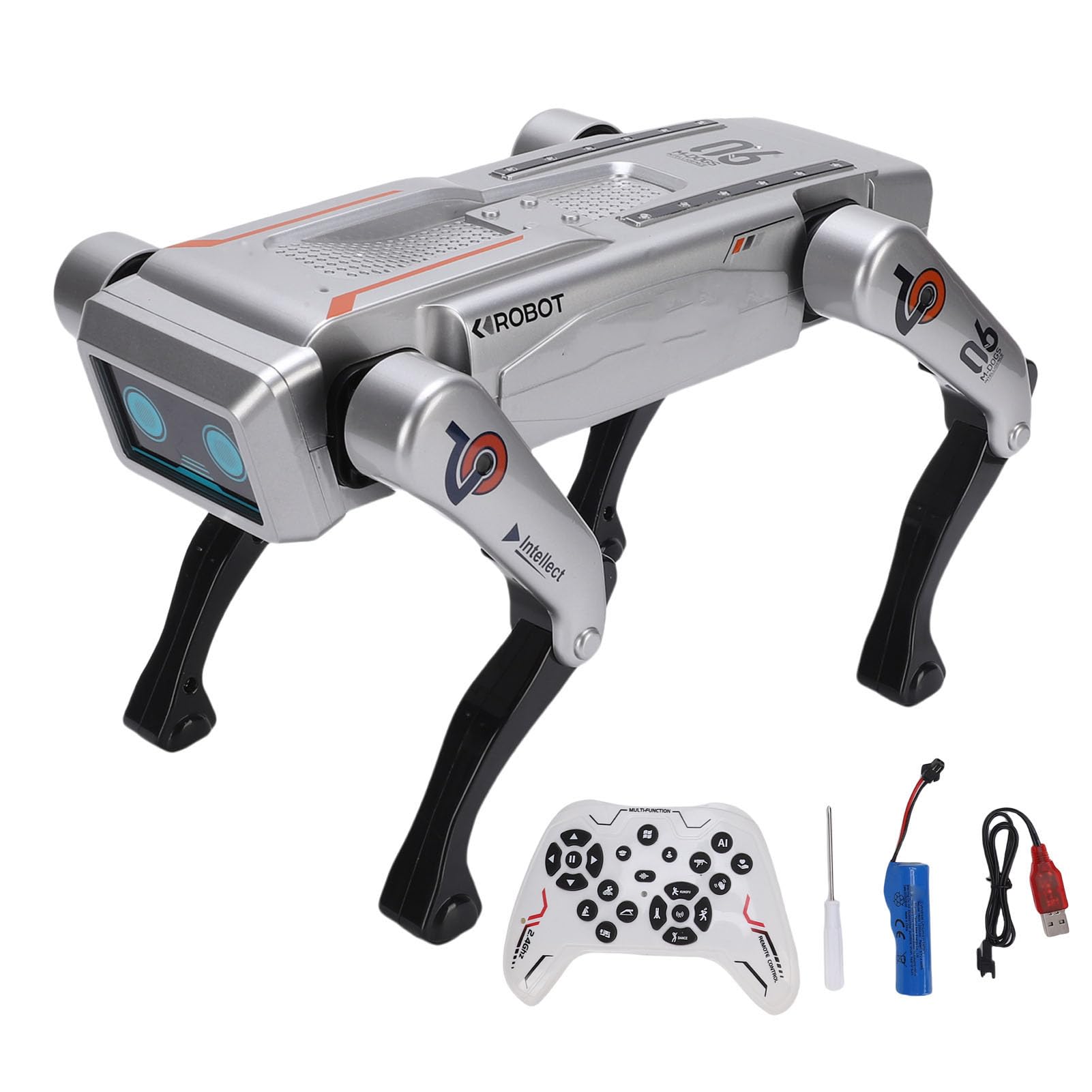 Yanmis Smart Robot Dog, Interactive Robotic Pet with Voice Control, Remote Control, Multiple Actions, Programmable Quadruped AI Intelligent Robot Dog