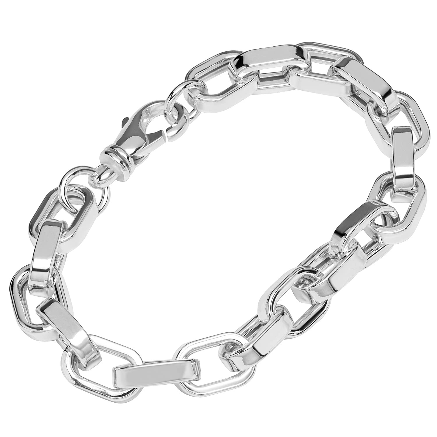 NKlaus bracelet 925 sterling silver 22cm noblesse hollow chain unisex design bracelet chain 12811