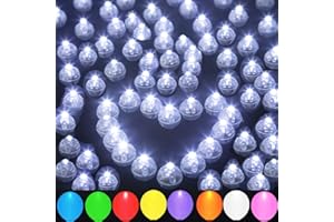 JJGoo 100pcs LED Balloon Light Mini Round Balls Lights, Waterproof Tiny Led Lights for Paper Lantern Easter Eggs Birthday Party Wedding Halloween Christmas Decoration