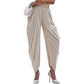 Unybwonn Women Dress Slacks Pants Casual Baggy Pleated Business Work Pants Wide Leg High Waisted Palazzo Pants Trousers