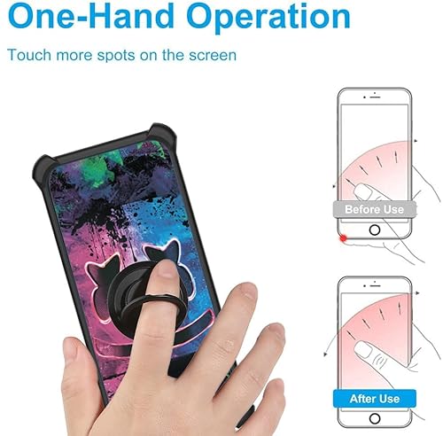 Aroepurt HMD Vibe Case Compatible for Nokia HMD Vibe Phone Case N159V  TA-1590 Cover [Ring Support][Hard PC + Soft Silicone] [Luminous Effect]  YGH-BQ in Dubai - UAE | Whizz Cases