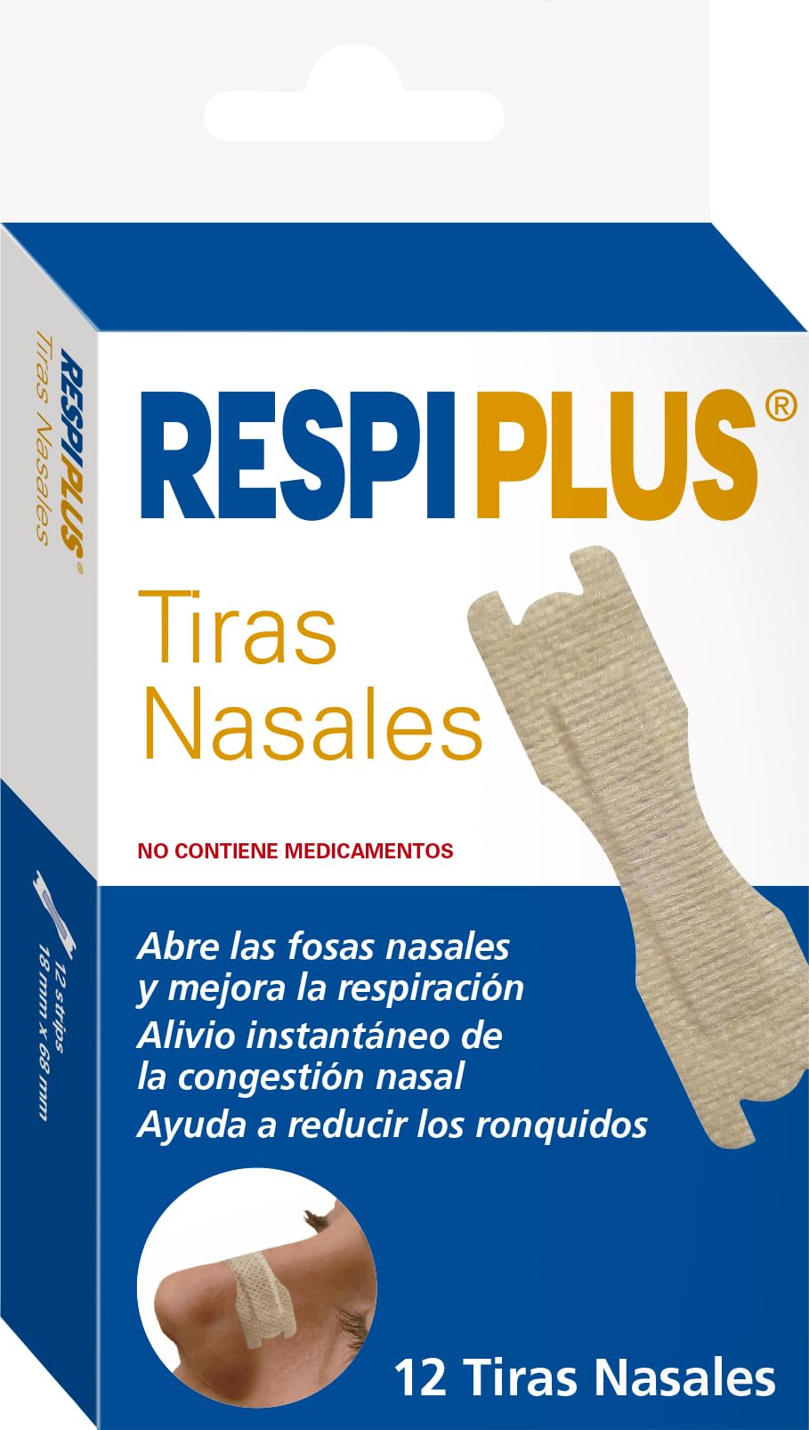No Brand Respiplus Tiras Nasales - 12 Tiras