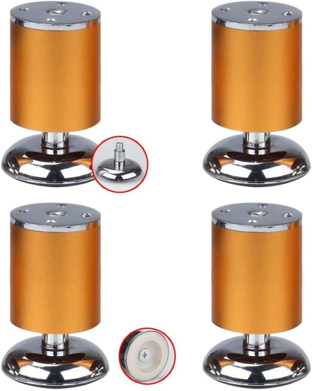 Gambe Regolabili Per Mobili - 4 Pezzi In Lega Di Alluminio, Altezza 15 Cm, Argento, Per Tavoli, Divani, Armadi - Foto 4