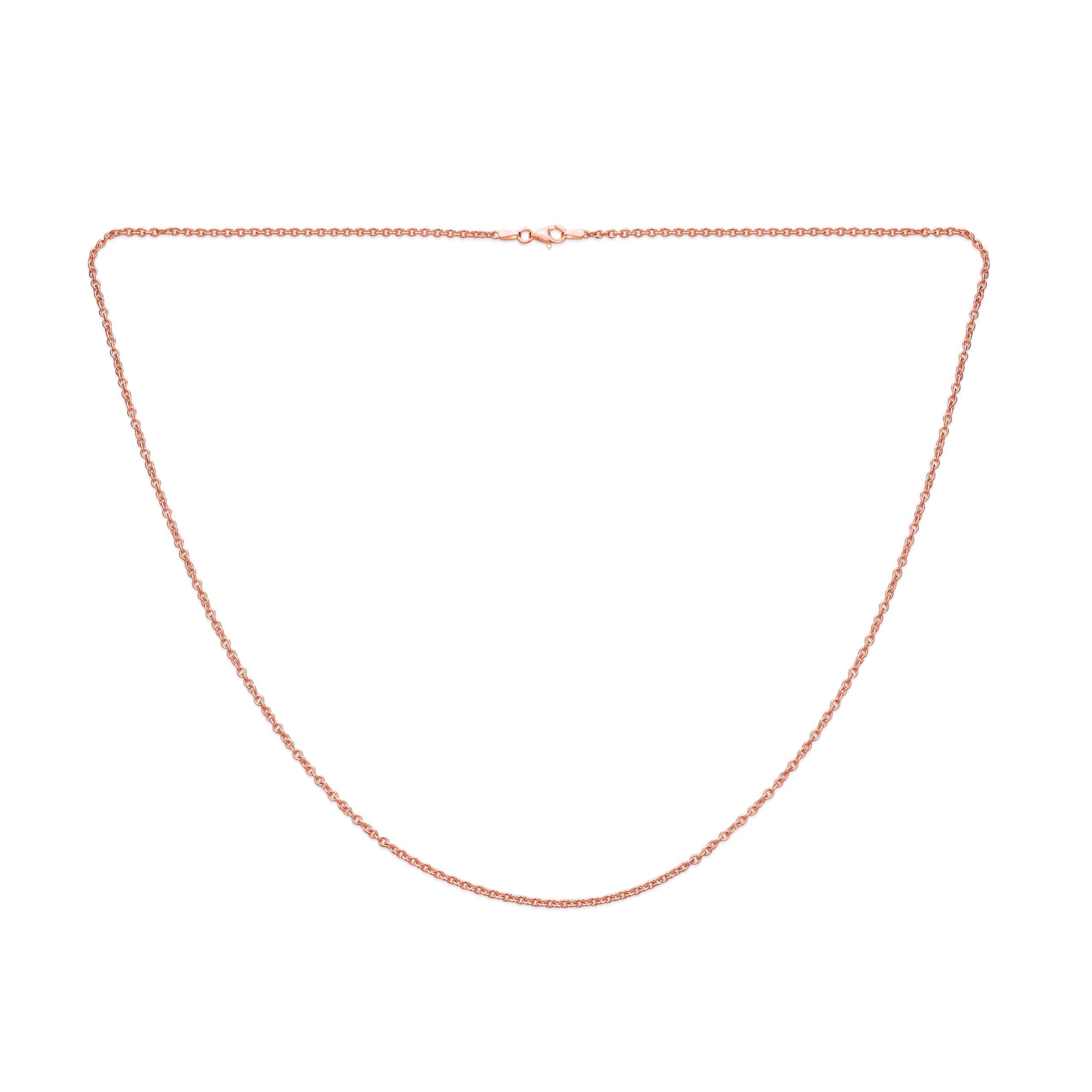Bling Jewelry Simple Thin 2MM Rose Gold Plated .925 Sterling Silver Rolo Cable Chain Necklace For Women 24 Inch โ image 1