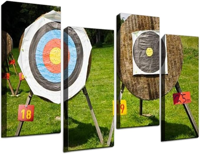 4 Panel Bow and Arrow Targets Archery Stock Pictures