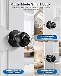 WREO Keypad Smart Door Knob Lock, Keyless Entry