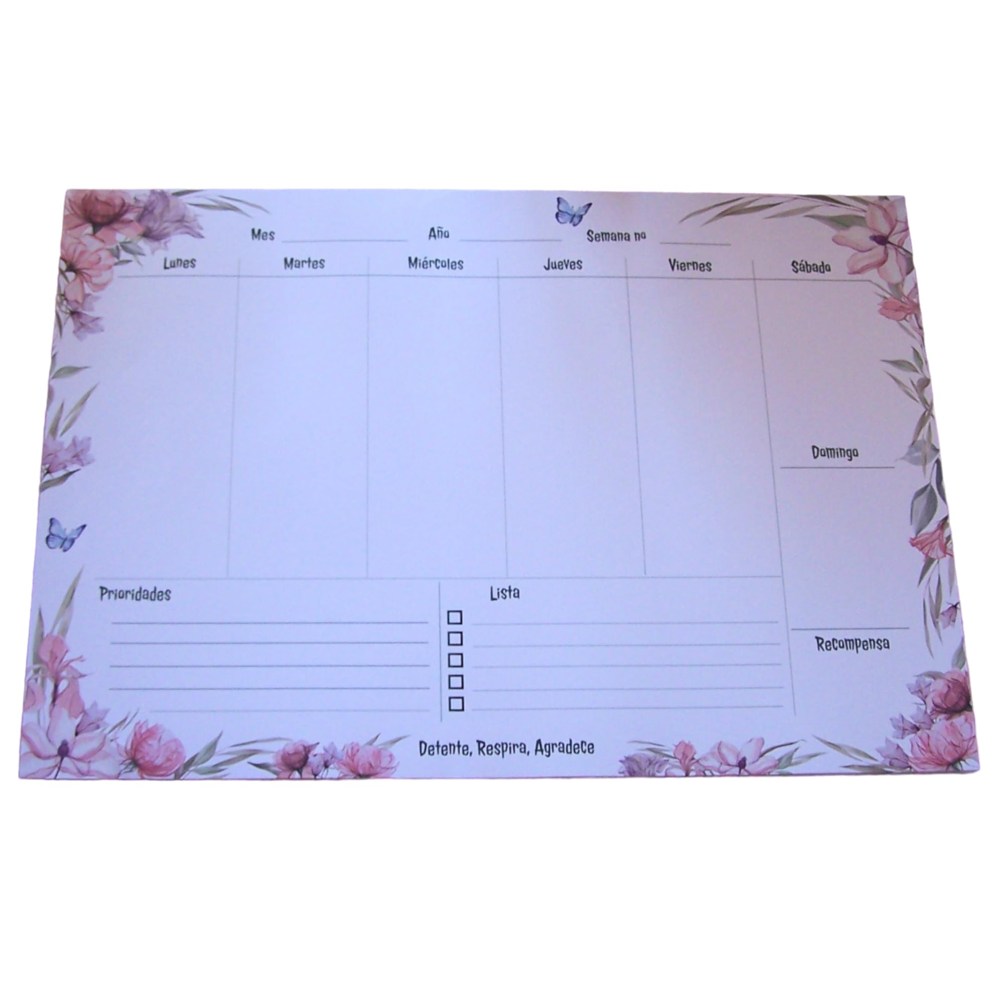 KEKA A3 Weekly Planner - 52 Sheets for 52 Weeks - Undated Planner - Weekly Desk Organizer - 42 x 29.7 cm - Ideal for Students, Opponents, Teachers
