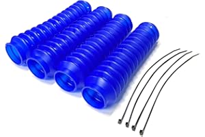 ROCKY ROAD AUTOMOTIVE Universal Shock Absorber Dust Boot Boots (Set of 4) 2" x 11" (Blue)