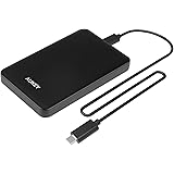 AUKEY 2.5" USB-C Hard Drive Enclosure, SATA to USB 3.0 Type-C External Hard Drive Enclosure Supports UASP for 2.5-Inch HDD and SSD, Tool-free