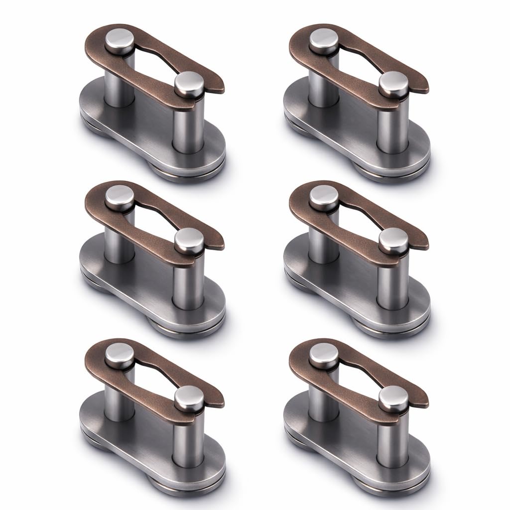 Keenso Chain Master Link, Motorized Sprocket Anti-Rust Motorized Bike Gas Engine Parts Motorcycle Bike Chain Connector for 2-Stroke Engine Motorized Bike Split Link for Motor