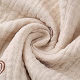 Aloonii 5 Pack Luxury Muslin Squares Small Baby Burp Cloths Peach view 3