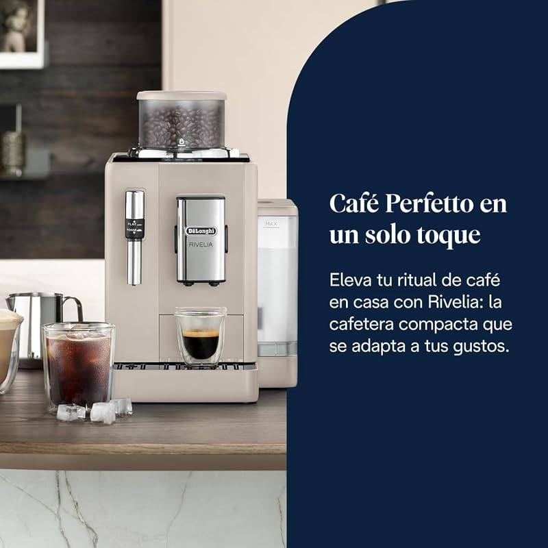 Rivelia - Cafetera Superautomática 8 Bebidas Beige