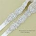 QueenDream Light Ivory Bridal Sash Crystals Wedding Belt