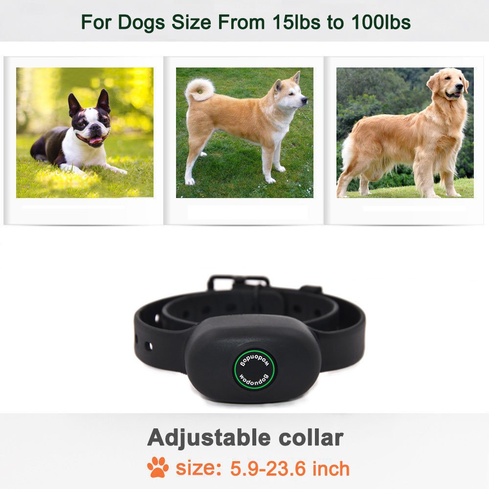 Dog Training Collar Remote – Rechargeable Waterproof Collar Receiver Training Devices for Small Medium Large Dogs with Tone Vibration Electrostatic Shock, Light LCD Screen, 400M Range, Dogs Over 10lbs