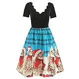 Keepmove Christmas Fashion Women Knee-Length