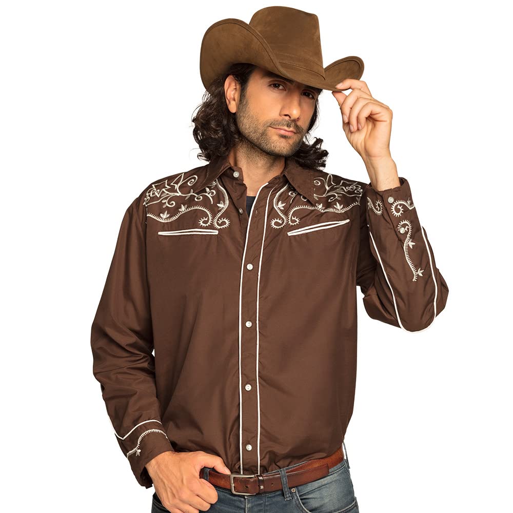 Boland 54333 T-shirt Western Size L Brown